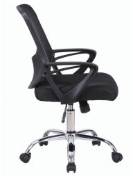 Кресло BRABIX &quot;Next MG-318&quot;, с подлокотниками, хром, черное, 531834