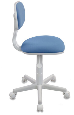 Кресло детское CH-W201NX, без подлокотников, пластик белый, голубое, 477004