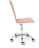 Кресло RIO флок/кож/зам , розовый/белый, 137/36-01