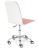 Кресло RIO флок/кож/зам , розовый/белый, 137/36-01