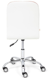 Кресло RIO флок/кож/зам , розовый/белый, 137/36-01