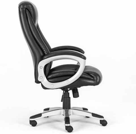 Кресло офисное BRABIX PREMIUM &quot;Grand EX-501&quot;, рециклированная кожа, черное, 531950