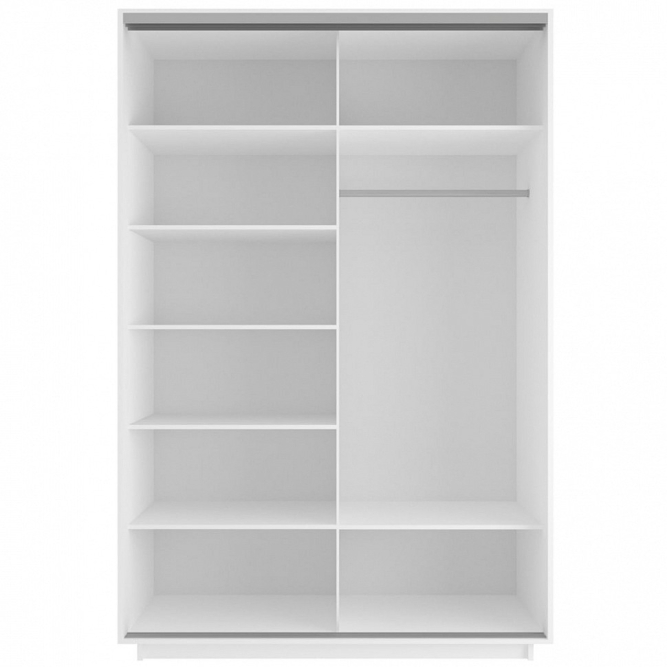 Шкаф-купе Экспресс 2-х дверный (ЛДСП) Белый снег