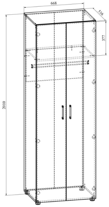 Шкаф платяной ОФ-31К