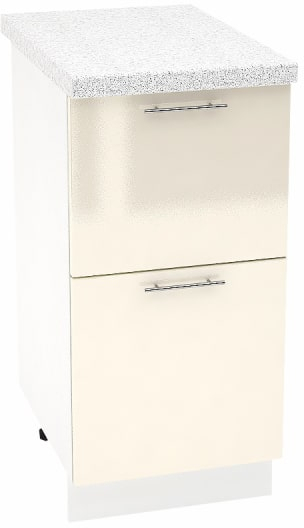 Шкаф нижний 2 ящика Кухня Валерия ШН2Я 400 (глянец)