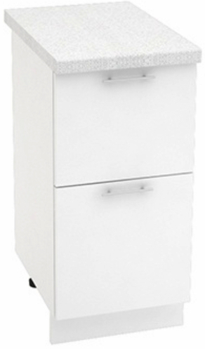 Шкаф нижний 2 ящика Кухня Валерия ШН2Я 400 (глянец)