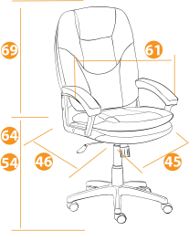 Кресло COMFORT LT кож/зам, бордо, 36-7