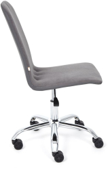 Кресло RIO флок/кож/зам , серый/металлик, 29/36
