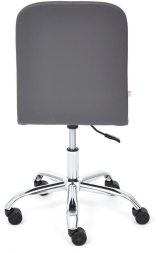 Кресло RIO флок/кож/зам , серый/металлик, 29/36