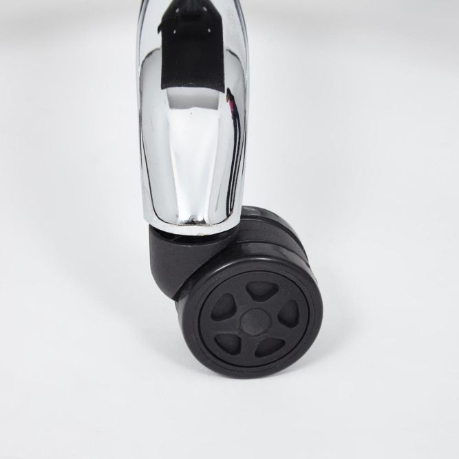 Кресло RIO флок/кож/зам , серый/металлик, 29/36