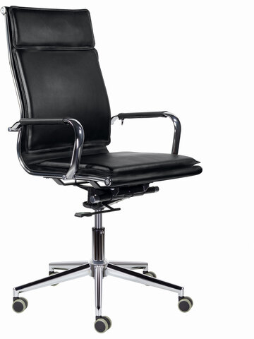 Кресло офисное BRABIX PREMIUM &quot;Kayman EX-532&quot;, экокожа, хром, черное, 532543