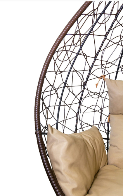 Подвесное кресло Сфера Лайт (корзн.корич.,подуш.корич.)
