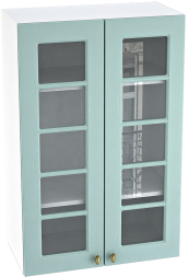 Шкаф верхний высокий со стеклом с 2 створками Кухня Прованс ШВС 609