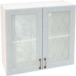 Шкаф верхний со стеклом с 2 створками Кухня Ницца ШВС 800