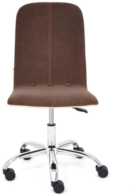 Кресло RIO флок/кож/зам , коричневый/бежевый, 6/36-34