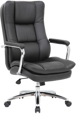 Кресло офисное BRABIX PREMIUM &quot;Amadeus EX-507&quot;, экокожа, хром, черное, 530879