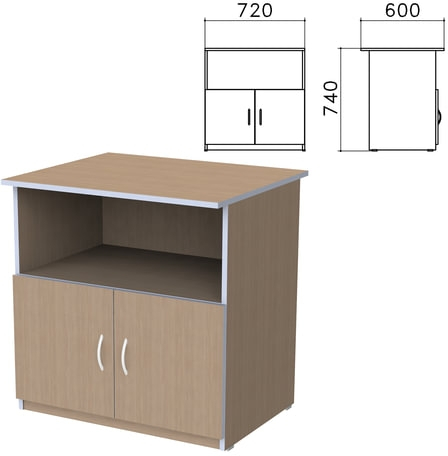 Тумба для оргтехники Бюджет 2 двери