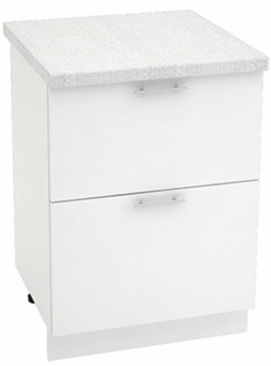 Шкаф нижний 2 ящика Кухня Валерия ШН2Я 600 (глянец)