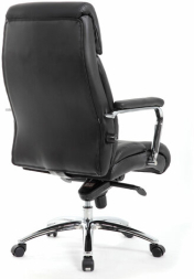 Кресло из натуральной кожи BRABIX PREMIUM "Phaeton EX-502", хром, черное, 530882