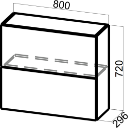 Шкаф навесной (барный) 800 (Aventos HF) Модус