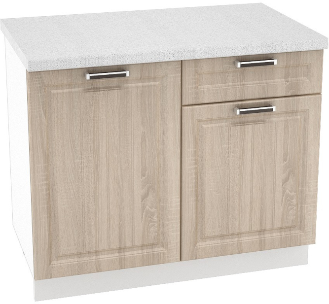 Шкаф нижний 1 ящик с 2 створками Кухня Прага 1000 R мм