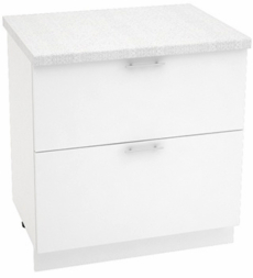 Шкаф нижний 2 ящика Кухня Валерия ШН2Я 800 (глянец)