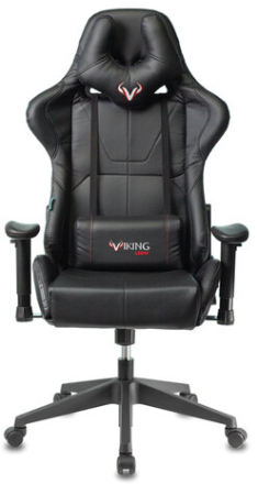 Кресло компьютерное Zombie VIKING 5 AERO, 2 подушки, экокожа, черное, 1216367