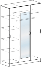 Шкаф 3-х створчатый Басса ШК 553