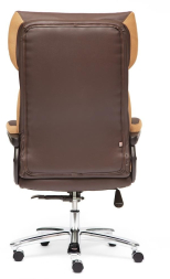 Кресло GRAND кож/зам/ткань, коричневый/бронзовый, 36-36/21
