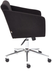 Кресло MILAN хром флок , черный, 35