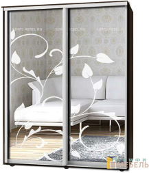 Шкаф-купе 2х дв Стандарт Пескоструй № 105