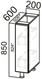 Стол-рабочий С200б (бутылочница) Прованс