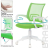 Кресло BRABIX &quot;Fly MG-396W&quot;, с подлокотниками, пластик белый, сетка, салатовое, 532403, MG-396W_532403