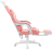 Кресло компьютерное DEFENDER Irifi, 2 подушки, подставка для ног, экокожа, розовое/белое, ш/к 26630, 64042