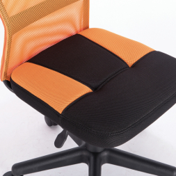 Кресло компактное BRABIX &quot;Smart MG-313&quot;, без подлокотников, комбинированное, черное/оранжевое, 531844