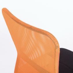 Кресло компактное BRABIX &quot;Smart MG-313&quot;, без подлокотников, комбинированное, черное/оранжевое, 531844