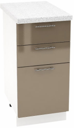 Шкаф нижний 3 ящика Кухня Валерия ШН3Я 400 (глянец)