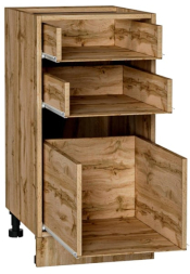 Шкаф нижний 3 ящика Кухня Валерия ШН3Я 400 (глянец)