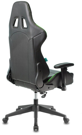 Кресло компьютерное Zombie VIKING 5 AERO, 2 подушки, экокожа, черное/зеленое, 1359298