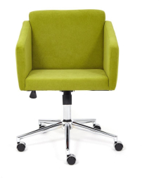 Кресло MILAN хром флок , олива, 23