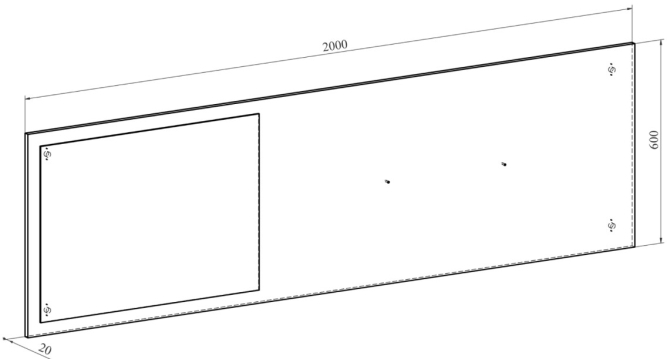 Панель с зеркалом для гостиниц Виктория ВИ-20