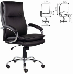 Кресло офисное BRABIX PREMIUM &quot;Cuba EX-542&quot;, экокожа, черное, 532549