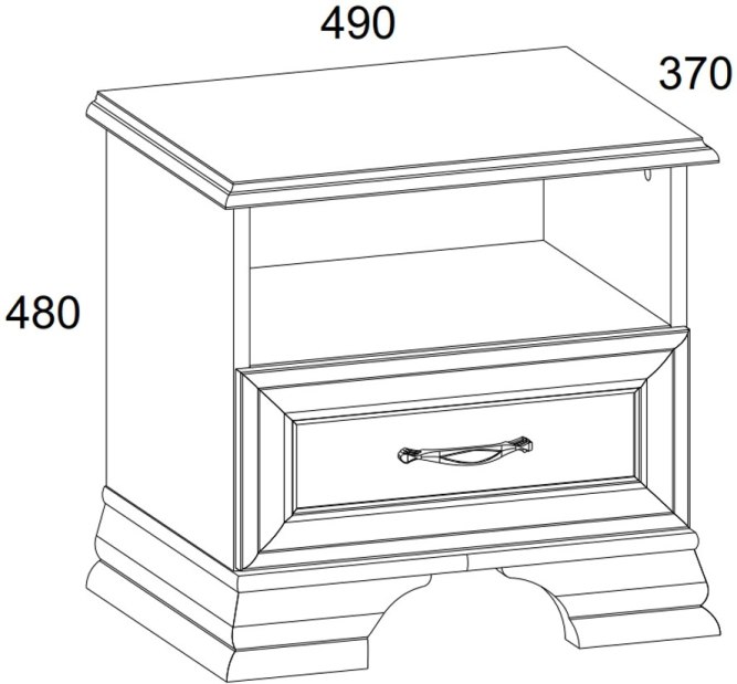Тумба прикроватная 1S Тиффани ANREX