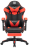 Кресло компьютерное DEFENDER Tornado, 2 подушки, подставка для ног, экокожа, черное/красное, ш/к 26722, 64057