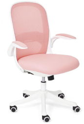 Кресло Happy white ткань, розовый