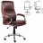Кресло офисное BRABIX PREMIUM &quot;Cuba EX-542&quot;, экокожа, коричневое, 532550