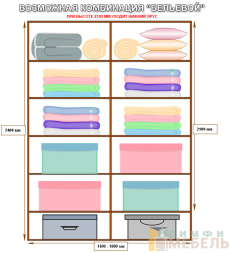 Шкаф-купе 2х дв Стандарт Фотопечать № 136