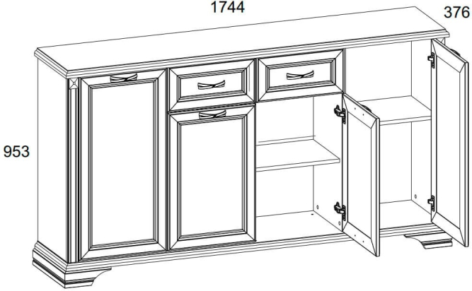 Комод 4D1S Монако