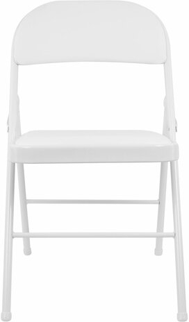 Стул складной BRABIX &quot;Golf Plus CF-003 КОМФОРТ&quot;, белый каркас, кожзам белый, 532888