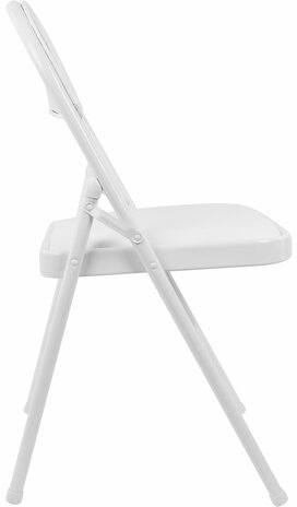 Стул складной BRABIX &quot;Golf Plus CF-003 КОМФОРТ&quot;, белый каркас, кожзам белый, 532888